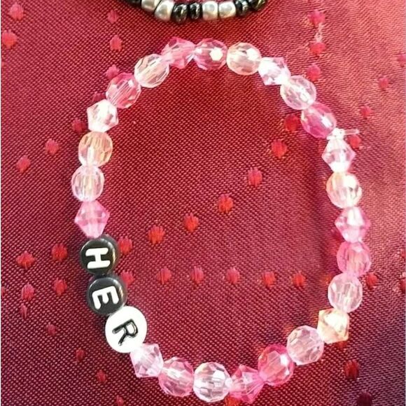 Random beading His and her bracelets - Picture 2 of 4